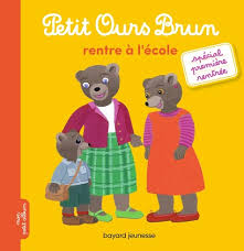 PETIT OURS BRUN RENTRE A L ECOLE